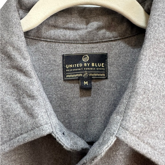 United By Blue BANFF Wool Blend Men’s Shirt Sz M Blue/Gray Color Block NWT Warm - Picture 9 of 16